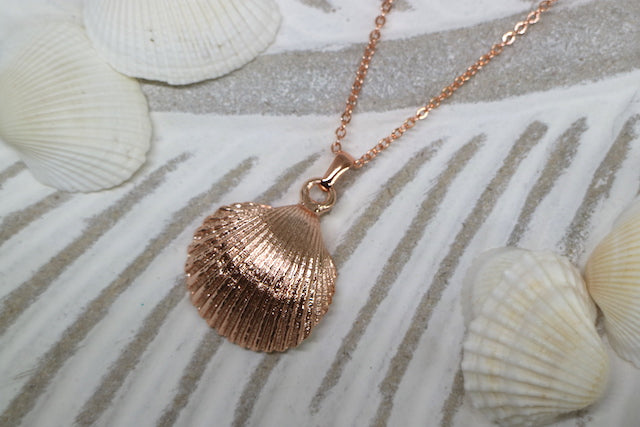 Shelly Necklace Rose Gold Shell OceanMist Jewels